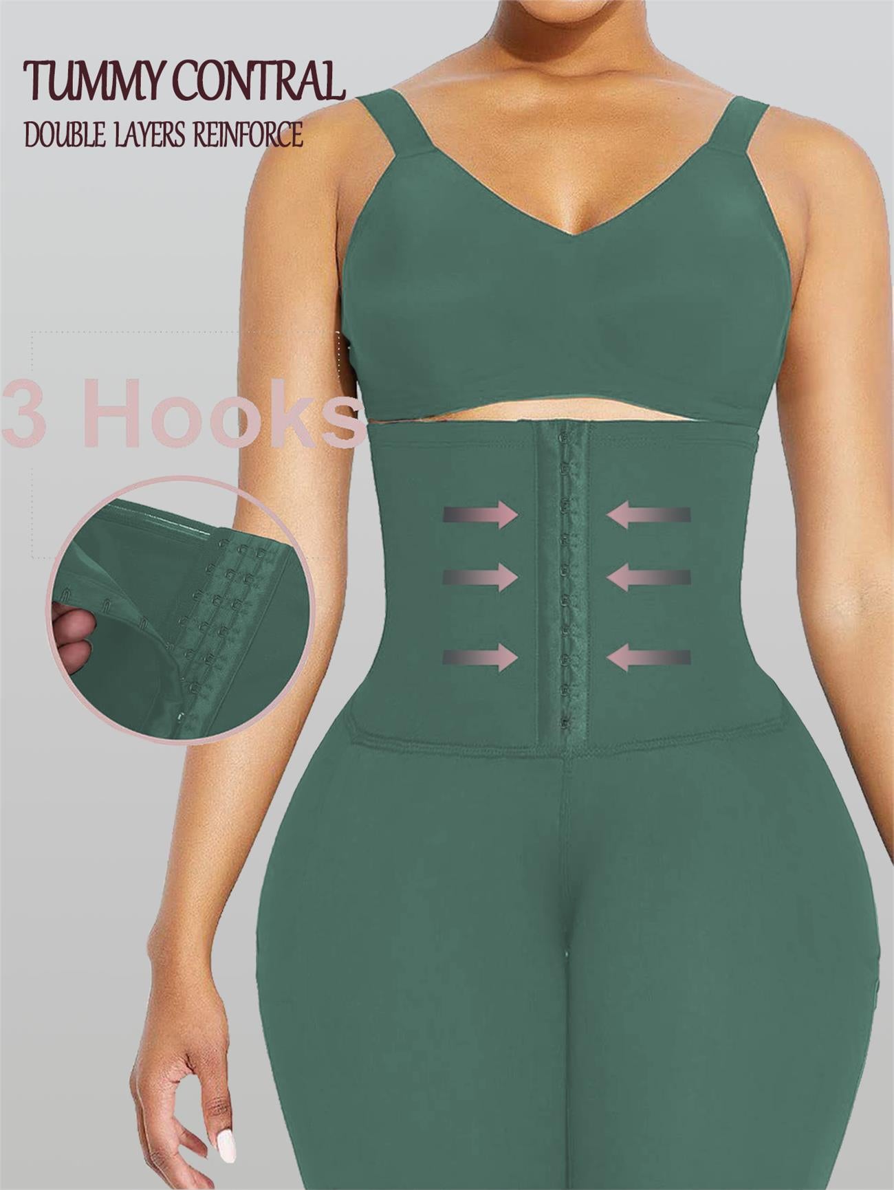 Woman wearing high waisted tummy control leggings